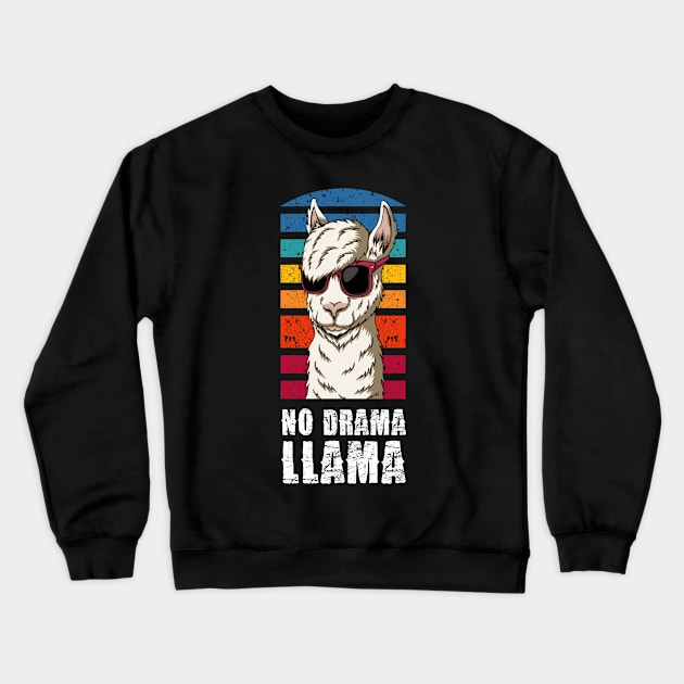 No Drama Llama Funny Cute Crewneck Sweatshirt by Pannolinno